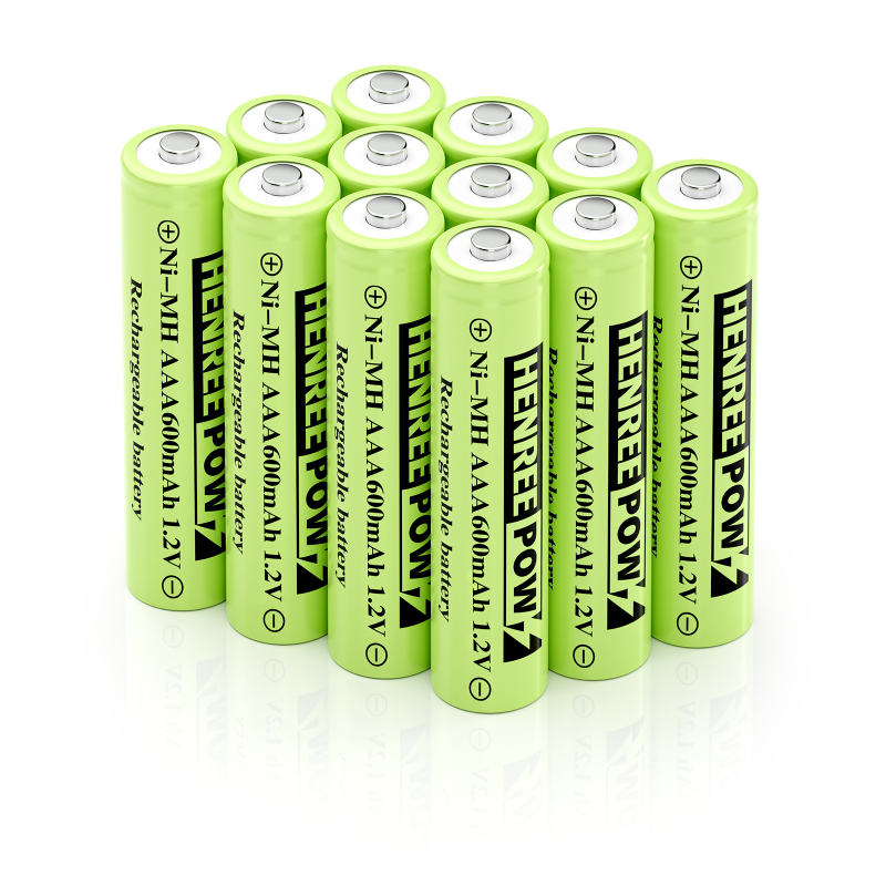 Henreepow 1.2V 600mAh aa ni-mh batris ailwefradwy